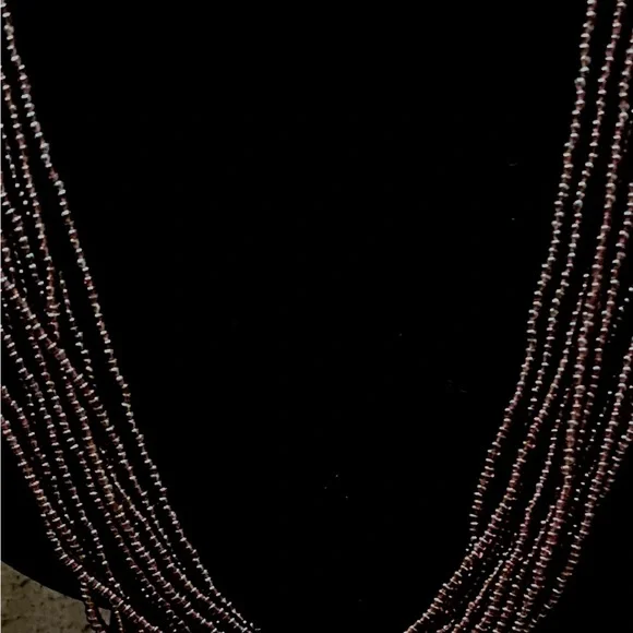 Silvertone and Purple Multi-Strand Necklace - Picture 3 of 5